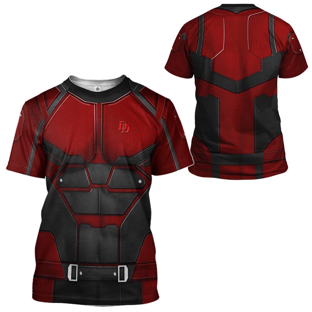 Gearhuman 3D Daredevil Suit Custom Tshirt Hoodie Apparel CW16123 3D Apparel 