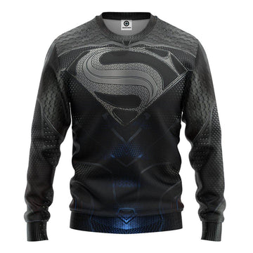 Gearhuman 3D DC Black Superman Custom Sweatshirt Apparel GN21092 Sweatshirt Sweatshirt S 
