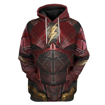 Gearhuman 3D DC The Flash Suit Custom Hoodie Apparel GW24095 3D Apparel Hoodie S 