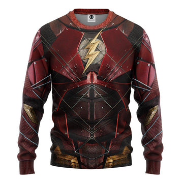 Gearhuman 3D DC The Flash Suit Custom Sweatshirt Apparel GW24095 Sweatshirt Sweatshirt S 