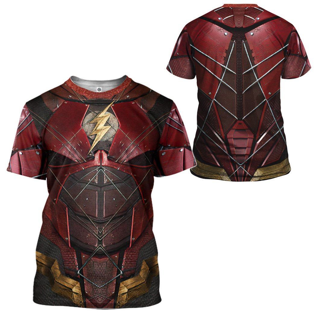 Gearhuman 3D DC The Flash Suit Custom Tshirt Apparel GW24095 3D T-shirt 