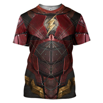Gearhuman 3D DC The Flash Suit Custom Tshirt Apparel GW24095 3D T-shirt T-Shirt S 