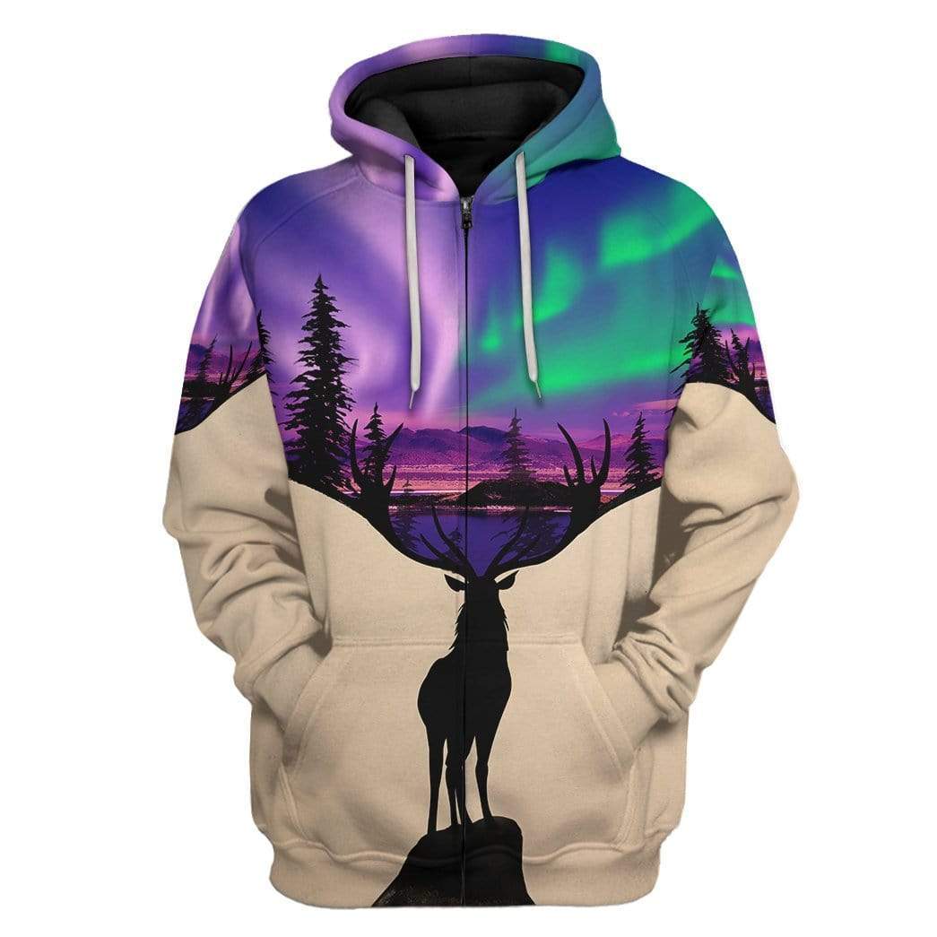 Gearhumans 3D Deer Art Custom Hoodie Apparel