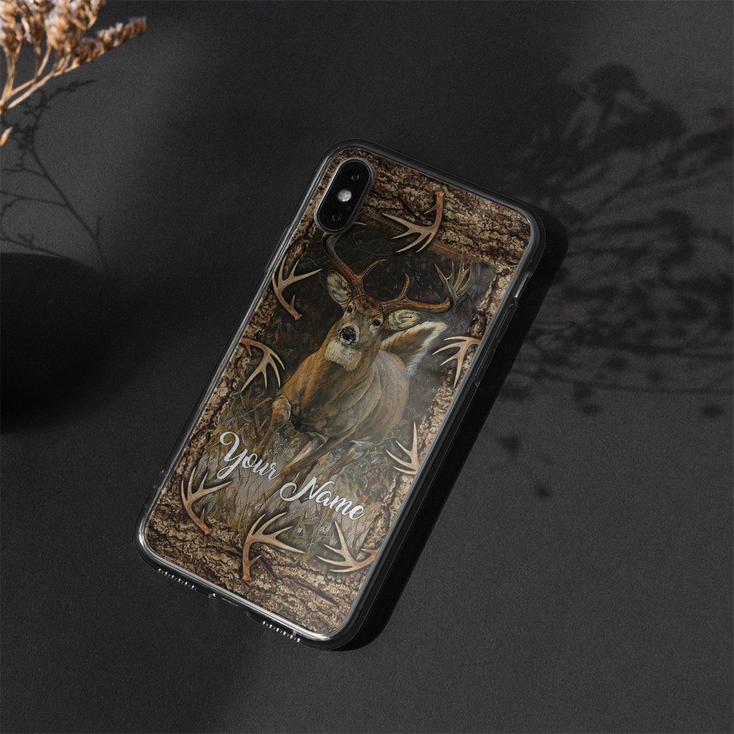 Gearhuman 3D Deer Hunting Custom Name Phonecase GB23115 Glass Phone Case 
