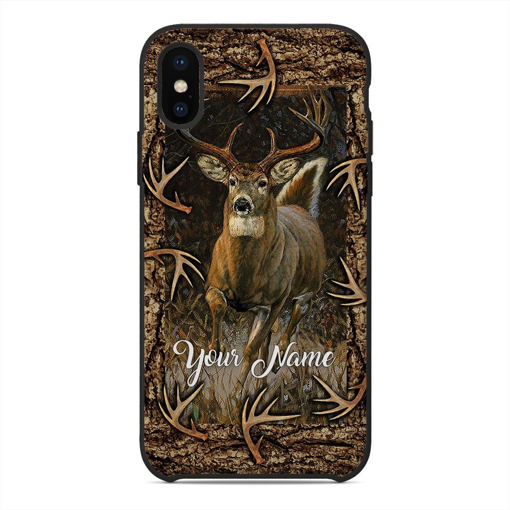 Gearhuman 3D Deer Hunting Custom Name Phonecase GB23115 Glass Phone Case Iphone X 