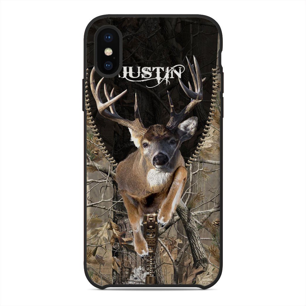 Gearhuman 3D Deer Hunting Custom Name Phonecase GB270113 Glass Phone Case Iphone X