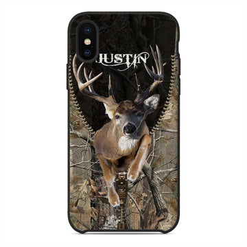 Gearhuman 3D Deer Hunting Custom Name Phonecase GB270113 Glass Phone Case Iphone X