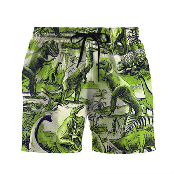 Gearhuman 3D Dinosaur Beach Shorts ZZ0507212 Men Shorts Beach Shorts S 