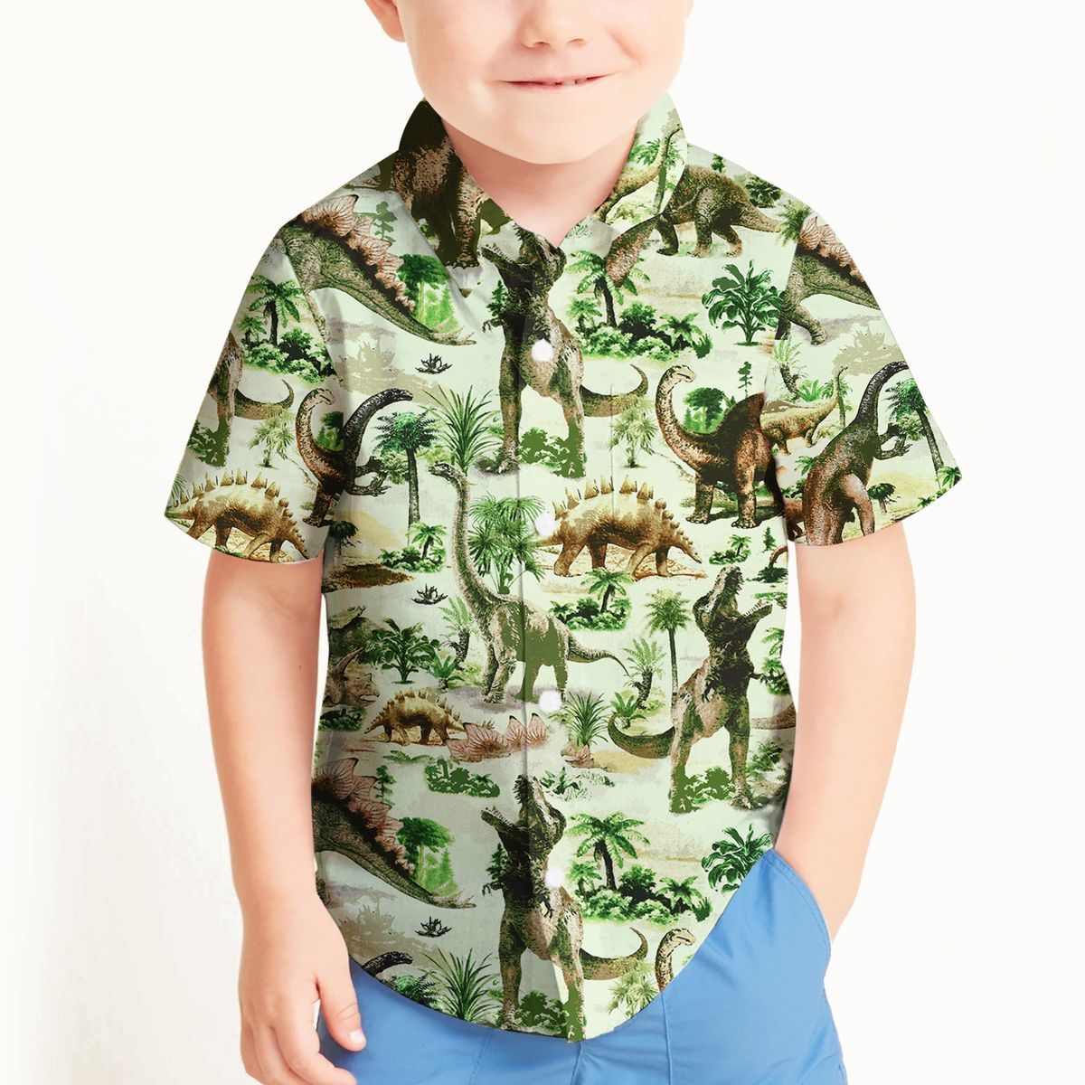 Gearhuman 3D Dinosaur Kid Hawaii Shirt ZZ3006217 Kid Hawaii Shirt 