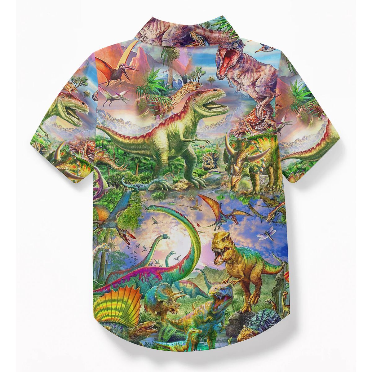 Gearhuman 3D Dinosaur Kids Hawaii Shirt ZZ24062192 Kid Hawaii Shirt 