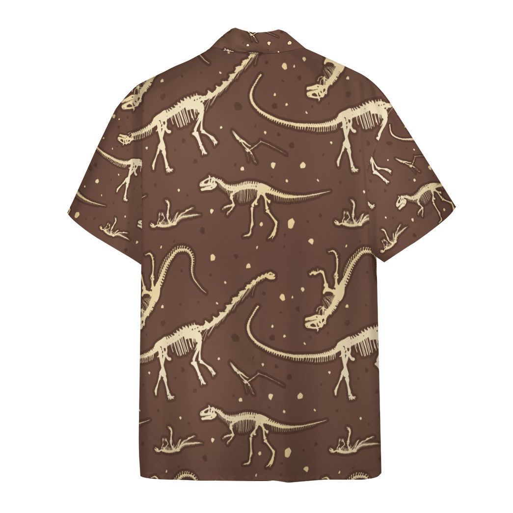 Gearhuman 3D Dinosaurs Fossil Hawaii Shirt ZK2106214 Short Sleeve Shirt 