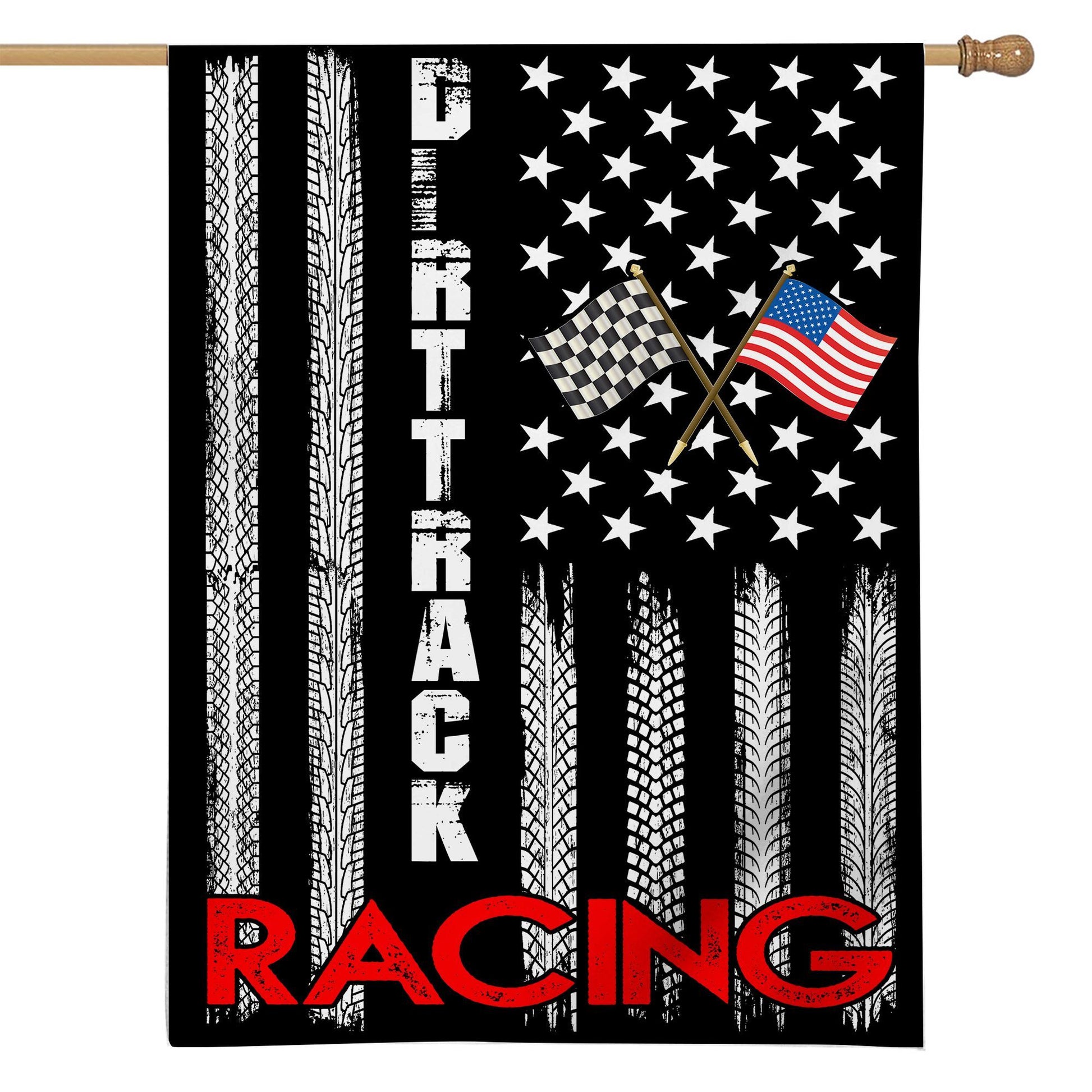 Gearhuman 3D Dirt Track Racing Flag ZK28062113 Flag House Flag 17.7''x11.6'' 