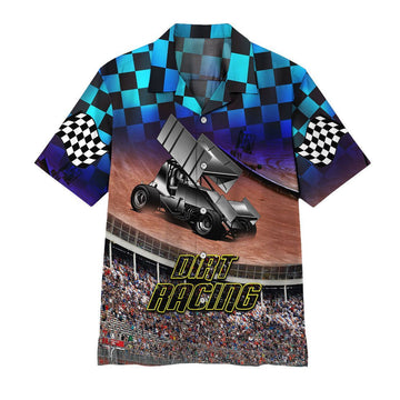 Gearhuman 3D Dirt Track Racing Hawaii Shirt ZK2806215 Short Sleeve Shirt Short Sleeve Shirt S 