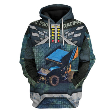 Gearhumans 3D Dirt Track Racing Tshirt Hoodie Apparel