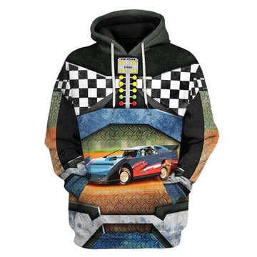 Gearhumans 3D Dirt Track Racing Tshirt Hoodie Apparel