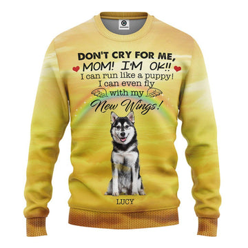 Gearhumans 3D Do Not Cry For Me Husky Tshirt Hoodie Apparel