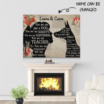 Gearhumans 3D Doberman My Best Friend Custom Name Canvas