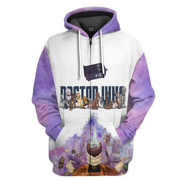 Gearhumans 3D Dogtor Who Custom Hoodie Apparel