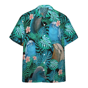 Gearhuman 3D Dolphins Hawaii Shirt ZK0706218 Hawai Shirt Short Sleeve Shirt S 
