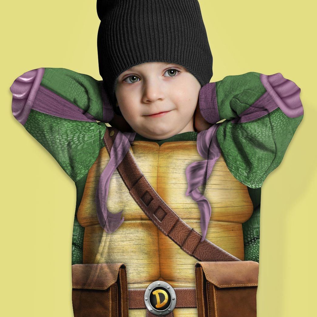 Gearhuman 3D Donatello TMNT Don Donnie Cosplay Custom Kids CV07014 Kid 3D Apparel 