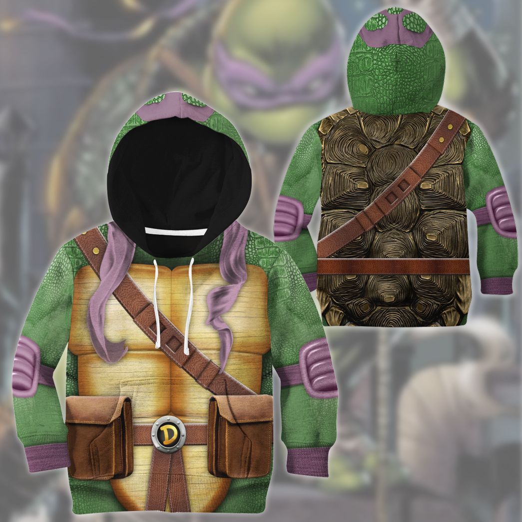 Gearhumans 3D Purple Donatello TMNT Don Donnie Cosplay Custom Name Bas