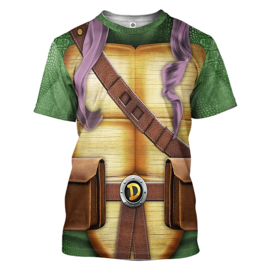 Gearhuman 3D Donatello TMNT Don Donnie Cosplay Custom Tshirt Hoodie Apparel GV31123 3D Apparel T-Shirt S 
