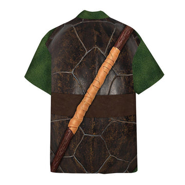 Gearhumans 3D Donatello TMNT Don Donnie Custom Short Sleeve Shirt