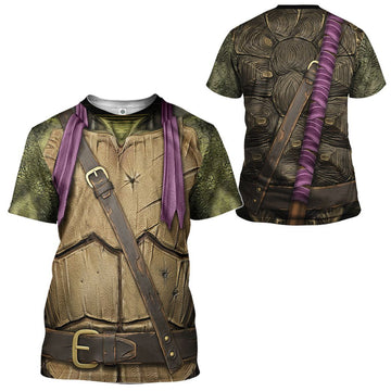 Gearhuman 3D Donatello TMNT Don Donnie Purple Cosplay Custom Tshirt Hoodie Apparel CV07018 3D Apparel 