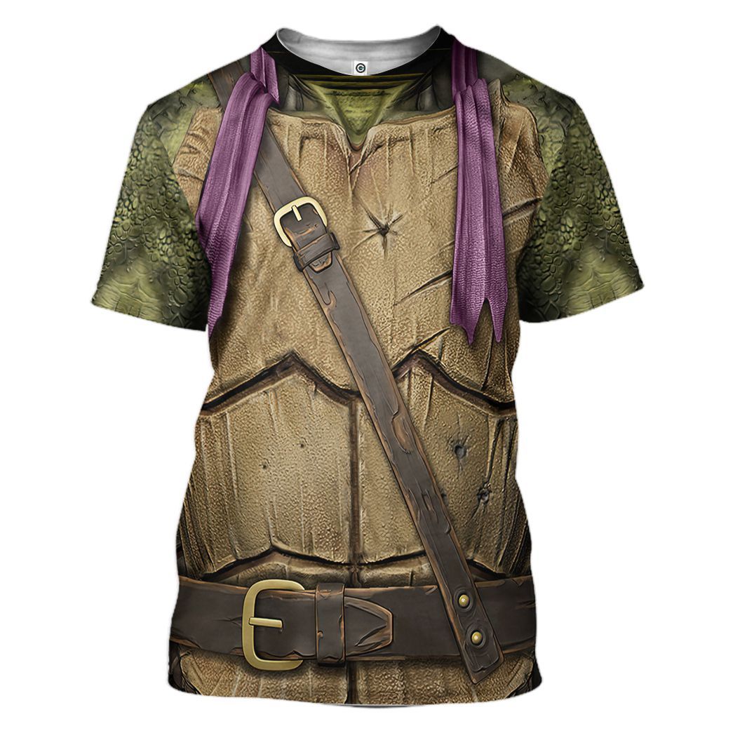 Gearhuman 3D Donatello TMNT Don Donnie Purple Cosplay Custom Tshirt Hoodie Apparel CV07018 3D Apparel T-Shirt S 