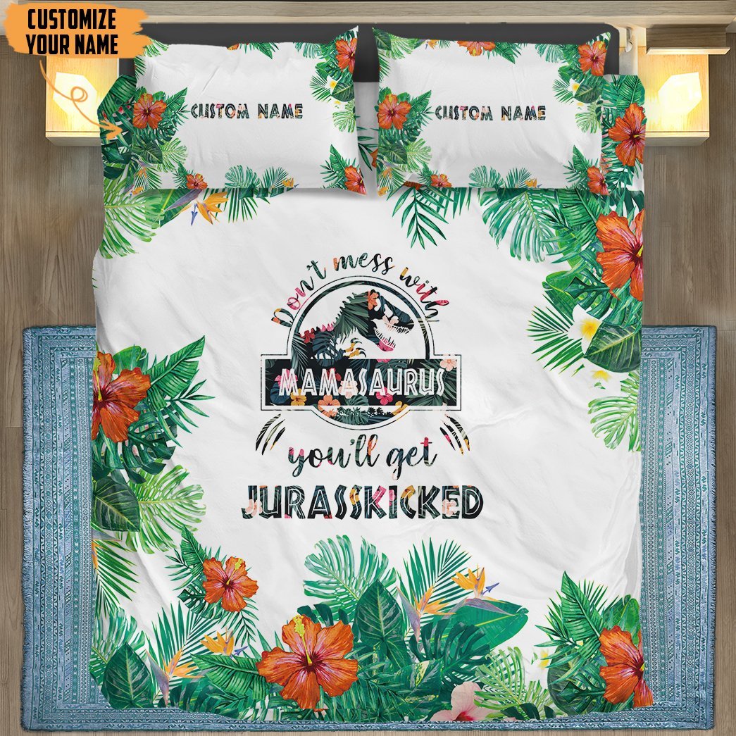 Gearhuman 3D Dont Mess With Mamasaurus Custom Name Bedding Sets GB10037 Bedding Set