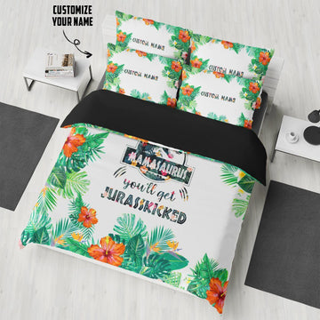 Gearhumans 3D Dont Mess With Mamasaurus Custom Name Bedding Sets