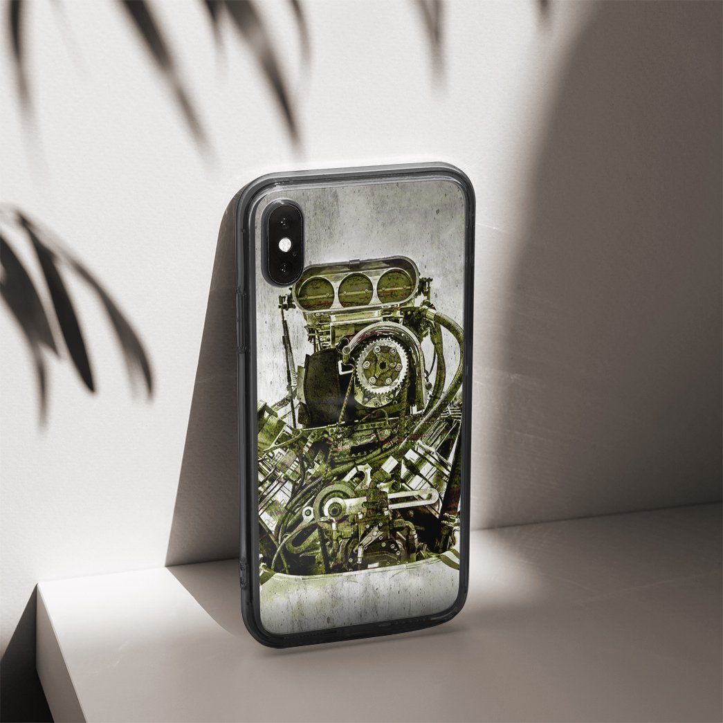 Gearhuman 3D Drag Racing Custom Phone Case GVC05115 Glass Phone Case 