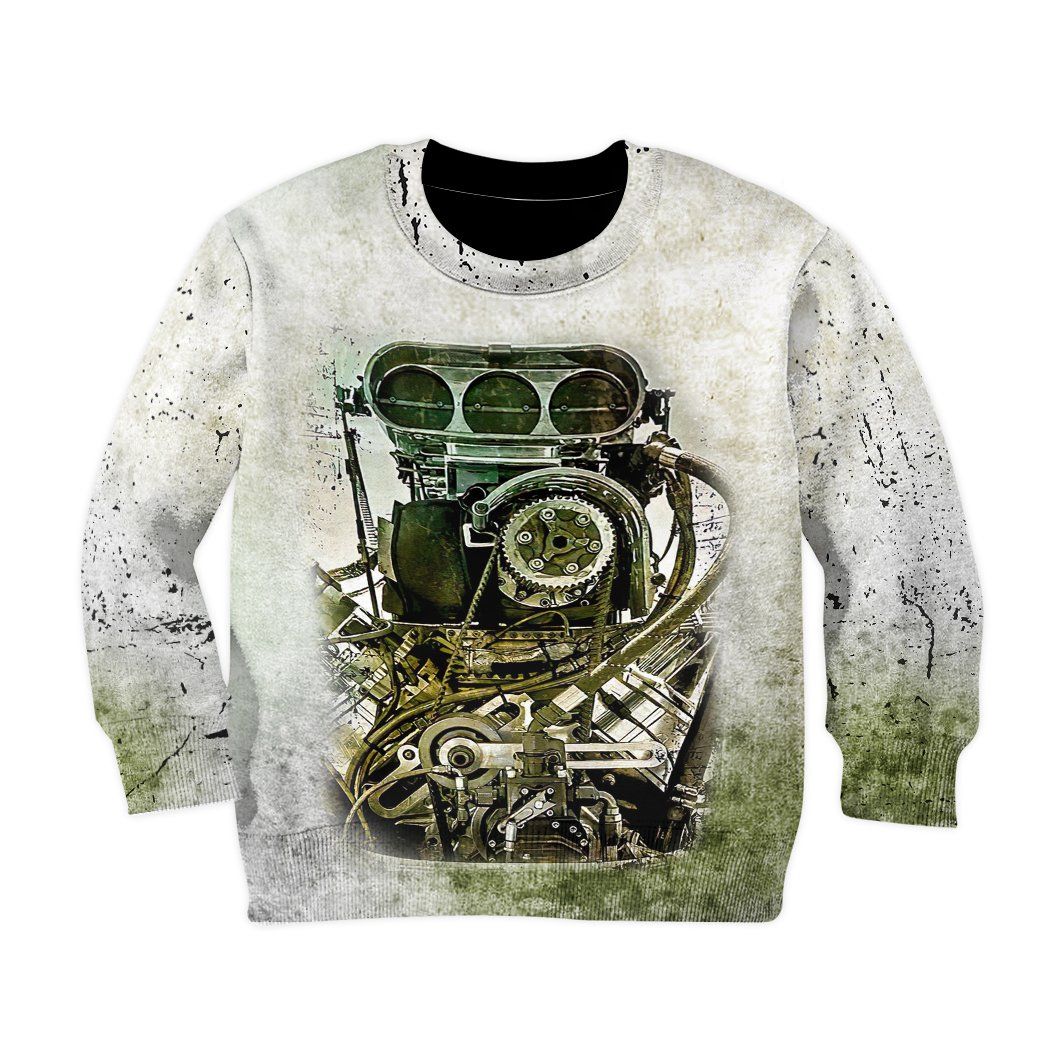 Gearhuman 3D Drag Racing Kids Custom Tshirt Hoodie Apparel GV051112 Kid 3D Apparel Kid Sweatshirt S' 