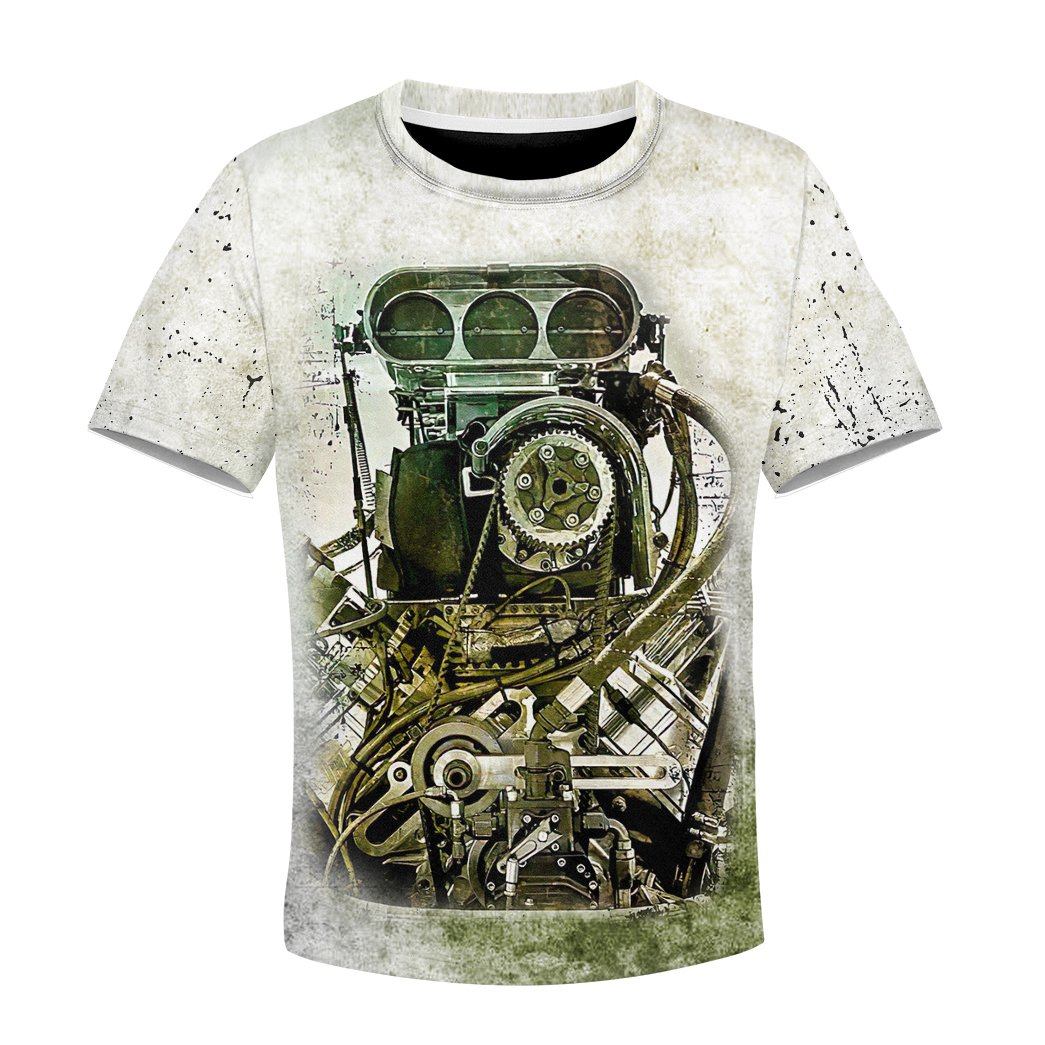 Gearhuman 3D Drag Racing Kids Custom Tshirt Hoodie Apparel GV051112 Kid 3D Apparel Kid T-Shirt S' 