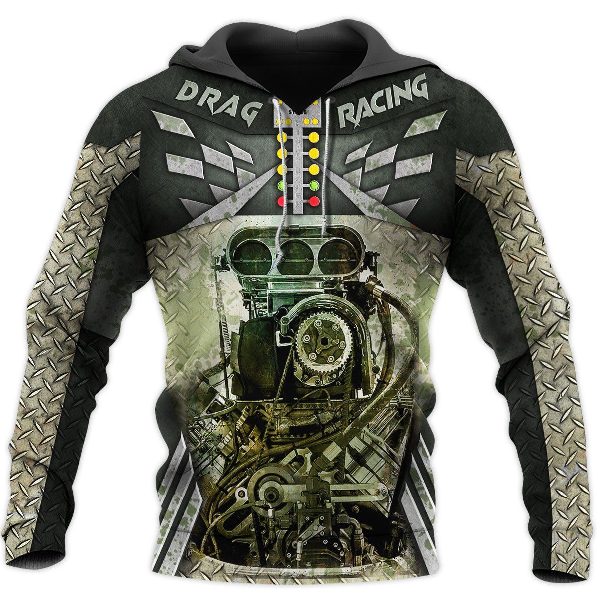 Gearhuman 3D Drag Racing Tshirt Hoodie Apparel ZL11111 3D Apparel 