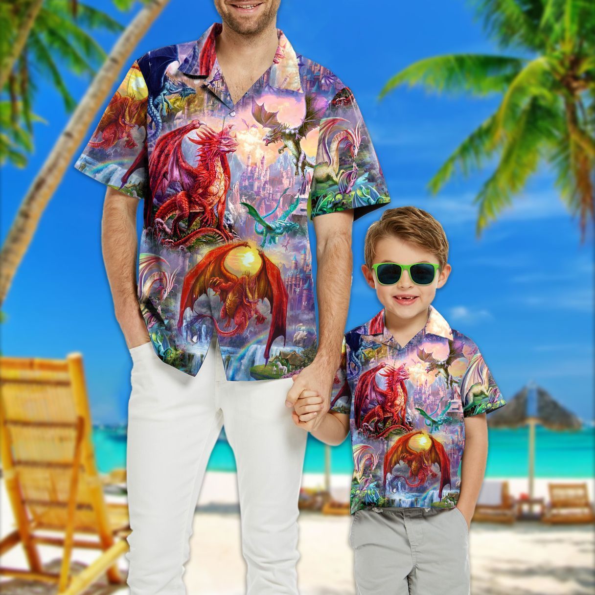 Gearhuman 3D Dragon Hawaii Shirt ZZ0507214 Short Sleeve Shirt 