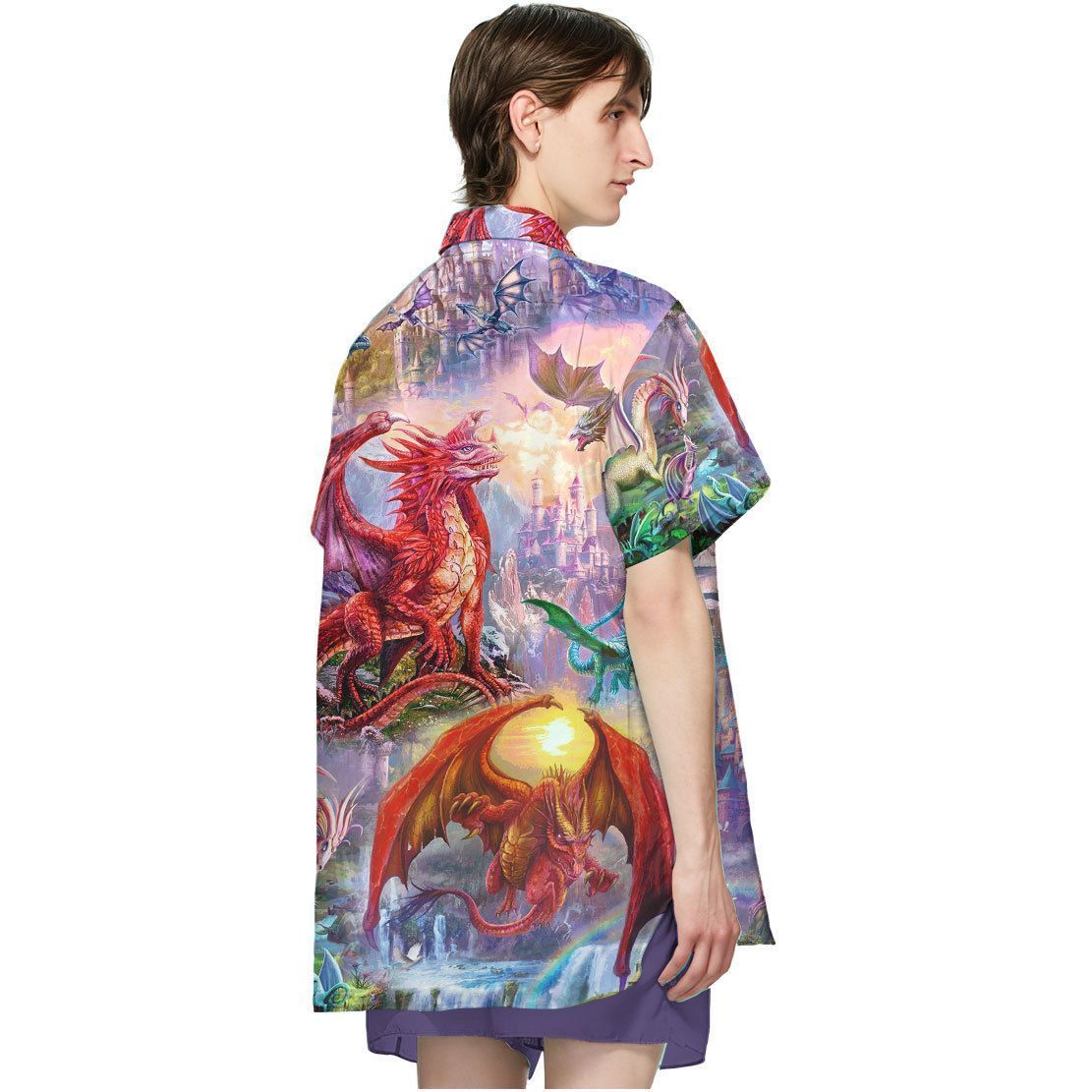 Gearhuman 3D Dragon Hawaii Shirt ZZ0507214 Short Sleeve Shirt 