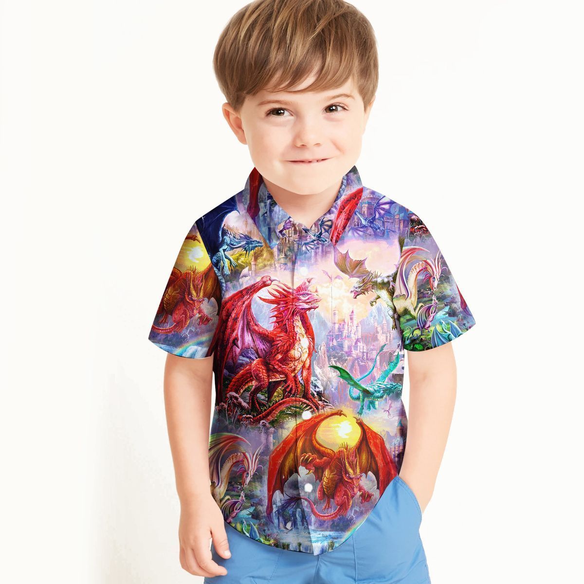 Gearhuman 3D Dragon Hawaii Shirt ZZ0507214 Short Sleeve Shirt 