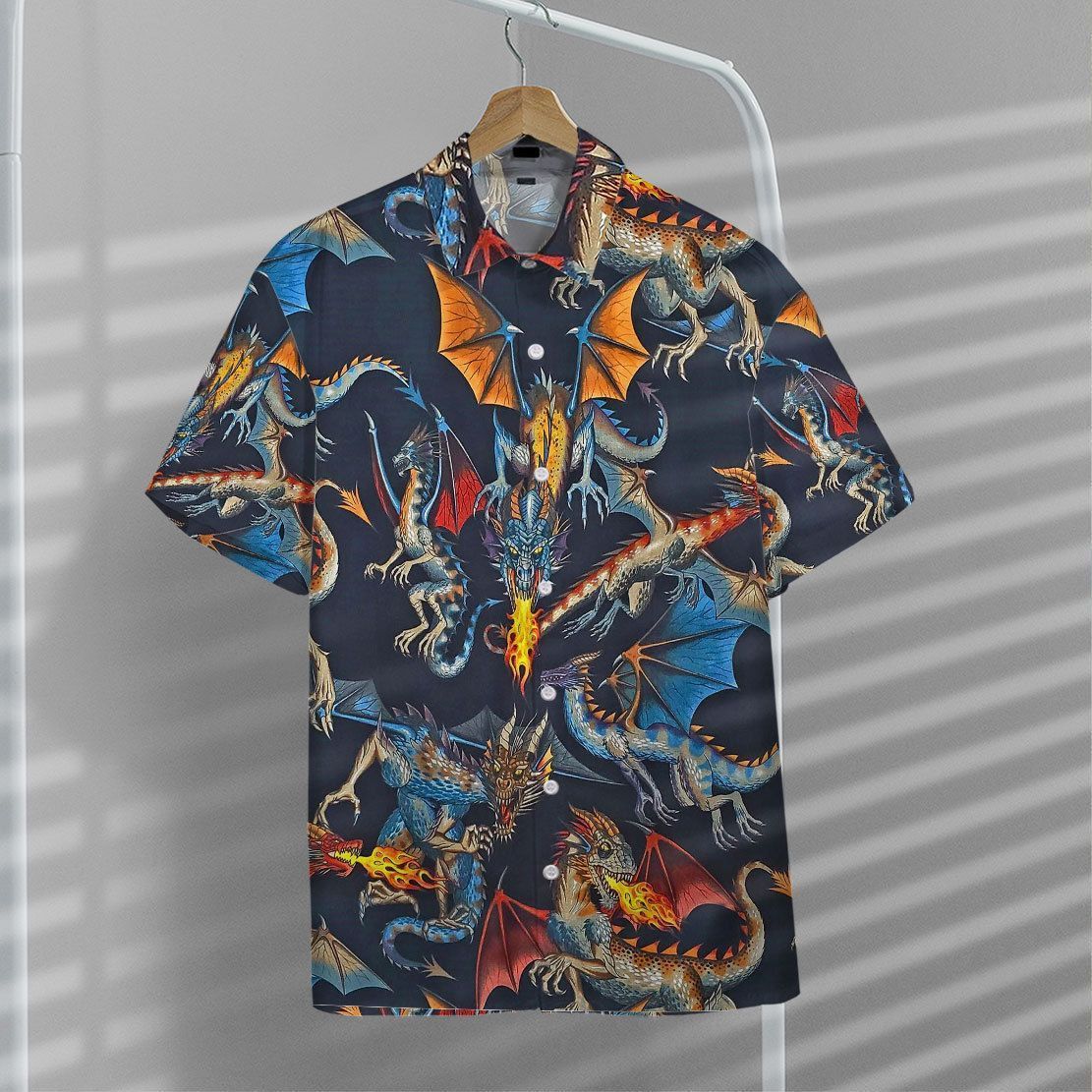 Gearhuman 3D Dragon Hawaii Shirt ZZ0507219 Short Sleeve Shirt 
