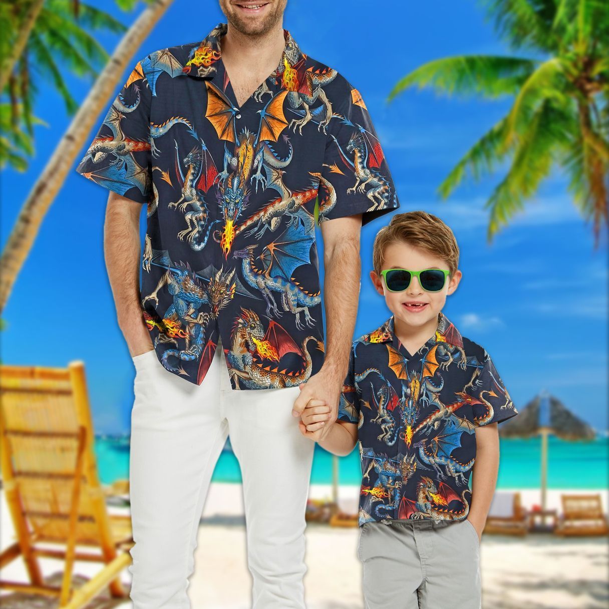Gearhuman 3D Dragon Hawaii Shirt ZZ0507219 Short Sleeve Shirt 