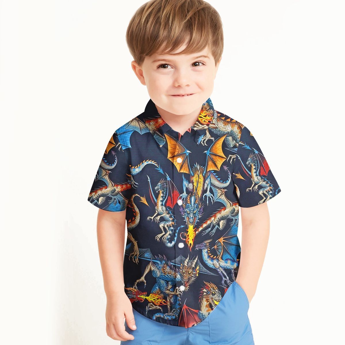 Gearhuman 3D Dragon Hawaii Shirt ZZ0507219 Short Sleeve Shirt 
