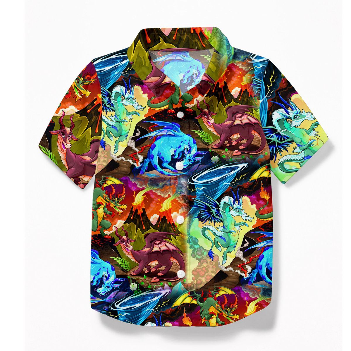Gearhuman 3D Dragon Kid Hawaii Shirt ZZ0507217 Kid Hawaii Shirt Kid Hawaii Shirt XS 
