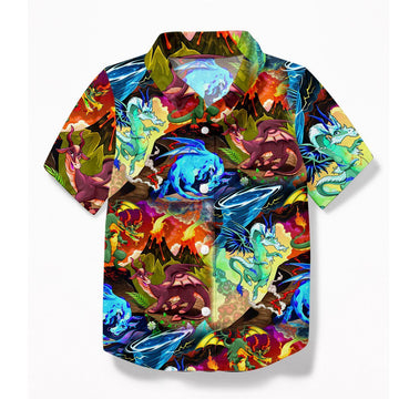 Gearhuman 3D Dragon Kid Hawaii Shirt ZZ0507217 Kid Hawaii Shirt Kid Hawaii Shirt XS 