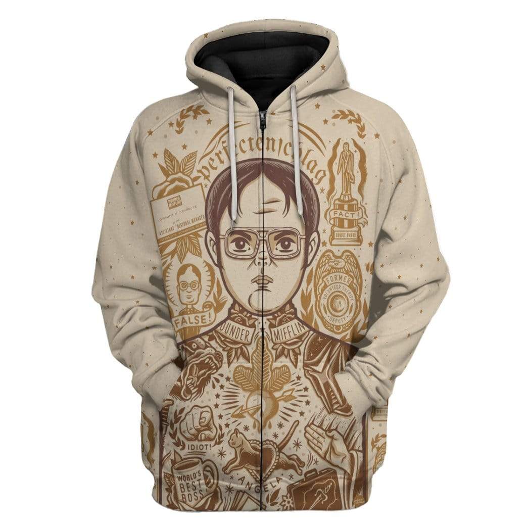 Gearhumans 3D Dwight Schrute The Office Custom Hoodie Apparel