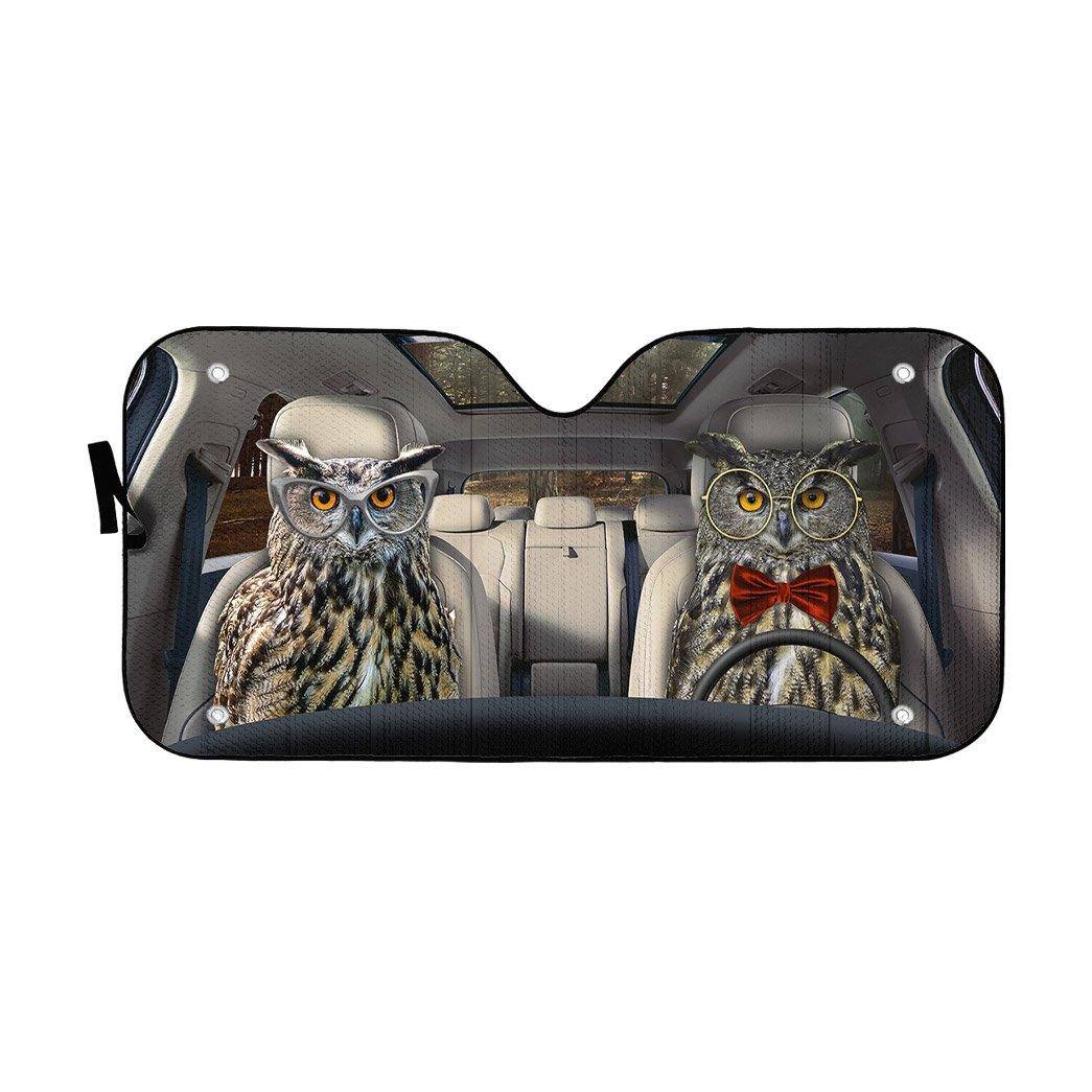Gearhuman 3D Eagle Owls Couple Auto Car Sunshade GV05031 Auto Sunshade 57''x27.5''