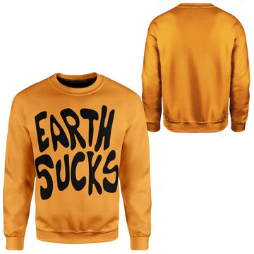 Gearhumans 3D Earth Sucks Custom Sweatshirt Apparel