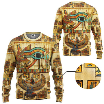 Gearhumans 3D Egypt Eyes Of Ra Custom Tshirt Hoodie Apparel