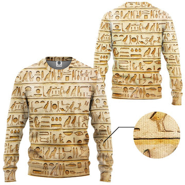 Gearhumans 3D Egypt Pattern Custom Tshirt Hoodie Apparel