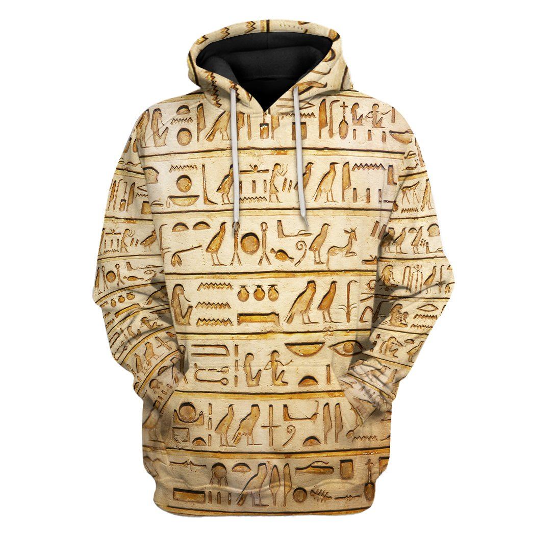 Gearhuman 3D Egypt Pattern Custom Tshirt Hoodie Apparel GK06012 3D Apparel Hoodie S 