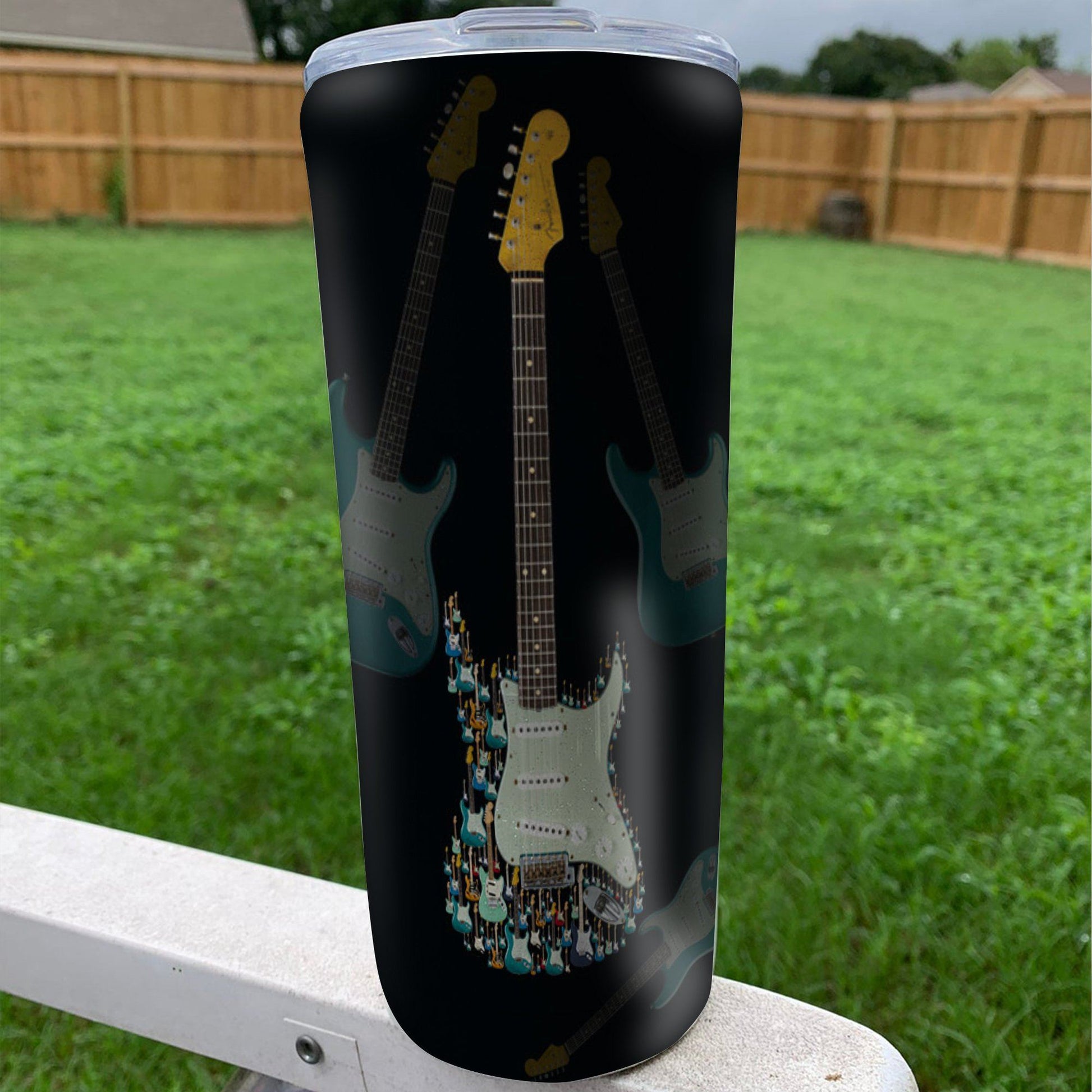 Electric Guitar Custom Name Design Insulated Vacuum Tumbler - Teeruto